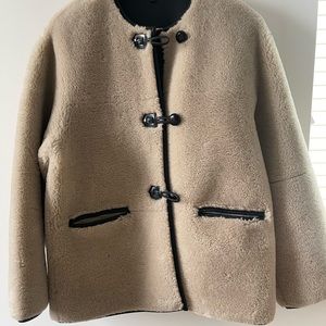 Mango Faux Sherpa Coat